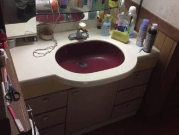 神奈川県横浜市_洗面台交換_施工前