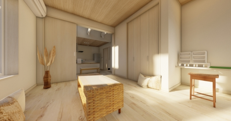 壁紙+天井一体リフォーム